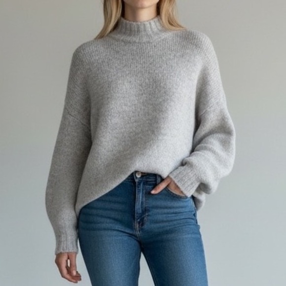 pistola Sweaters - Pistola Carlen Mock Neck Sweater Gray size XS